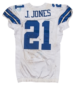 2006 Julius Jones Game Used & Photo Matched Dallas Cowboys Road Jersey Worn on 10/01/06 (Cowboys LOA & Resolution Photomatching) 